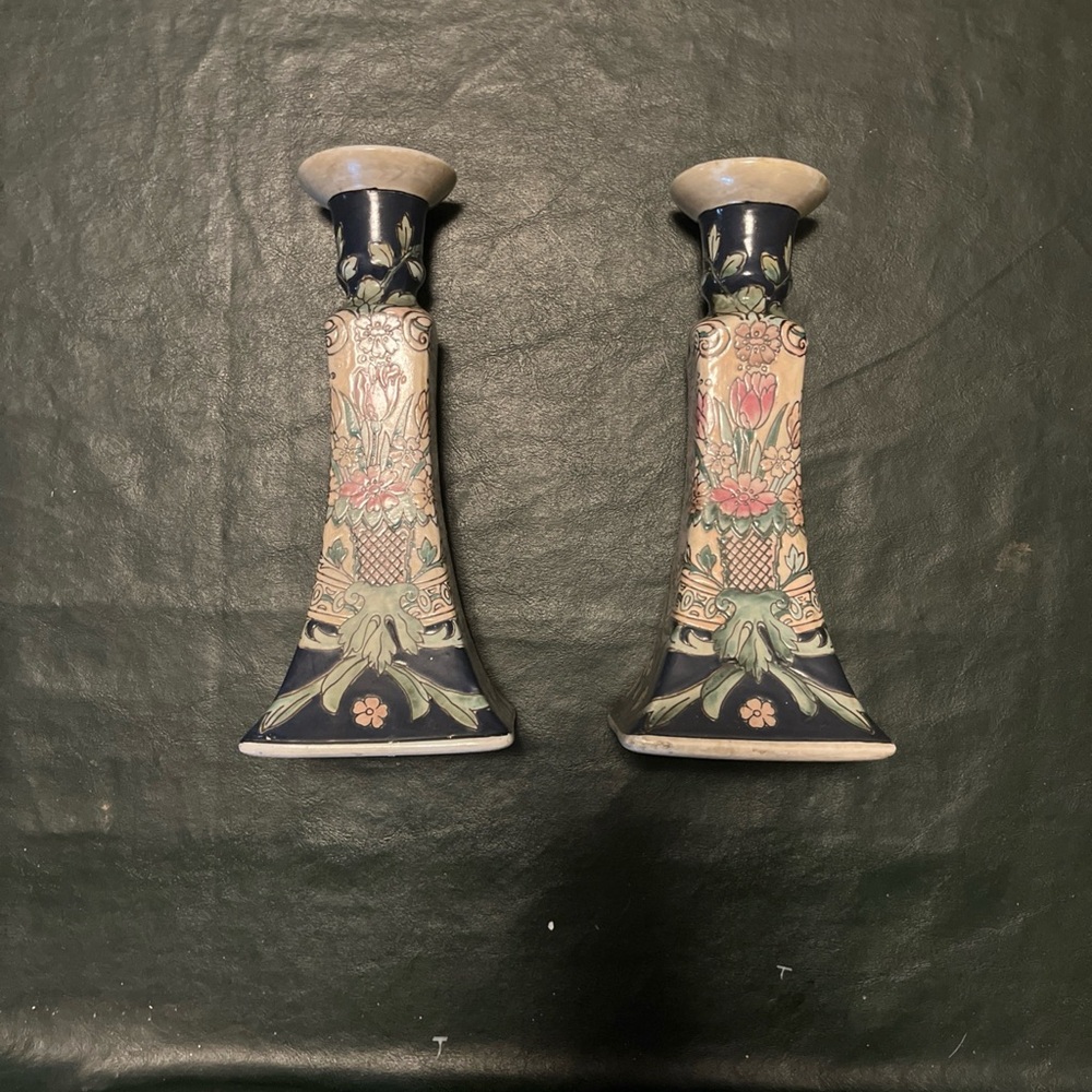 Vintage Chinese candlestick holders
